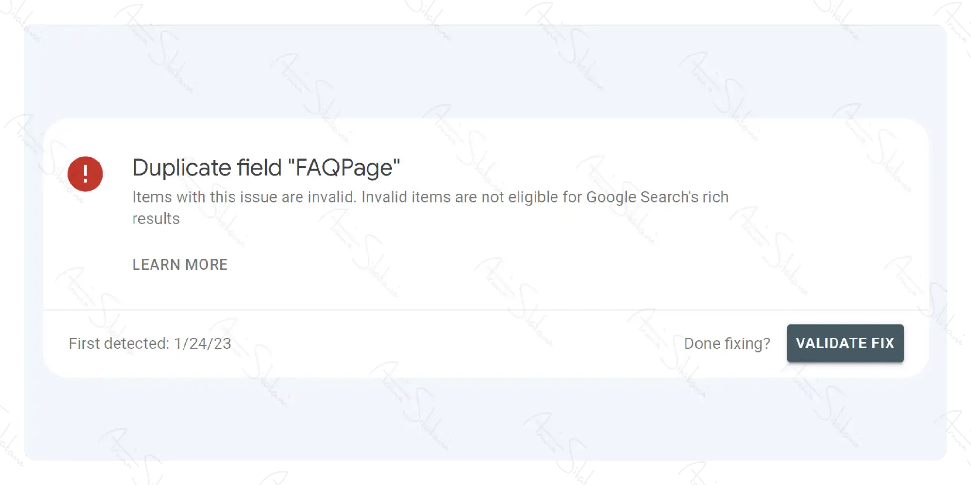ارور-Duplicate-field-FAQPage-در-سرچ-کنسول-گوگل